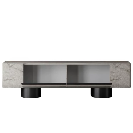 TV szekrény Bohem - Travertine, Black