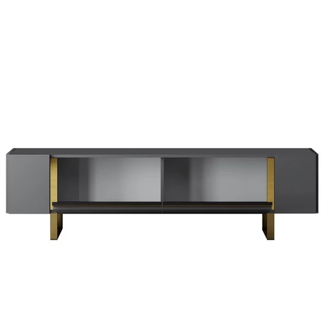 TV szekrény Yildiz - Anthracite, Gold