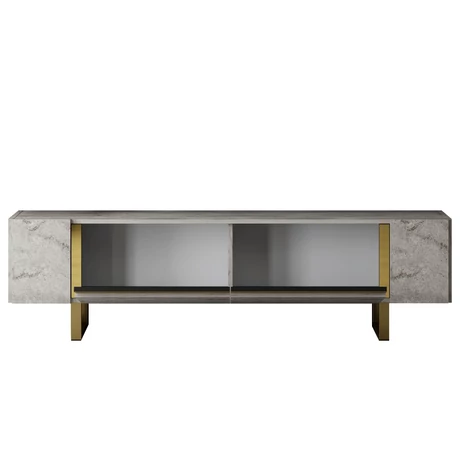 TV szekrény Yildiz - Travertine, Gold