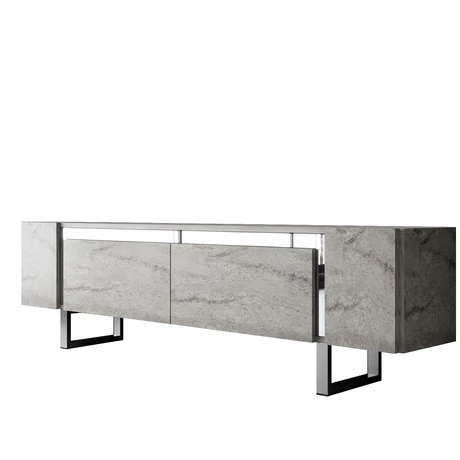 TV szekrény Yildiz - Travertine, Silver