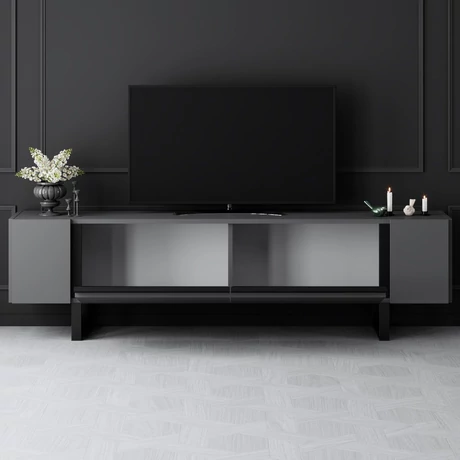 TV szekrény Yildiz - Anthracite, Black