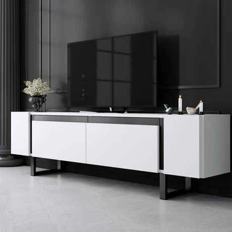TV szekrény Yildiz - White, Black