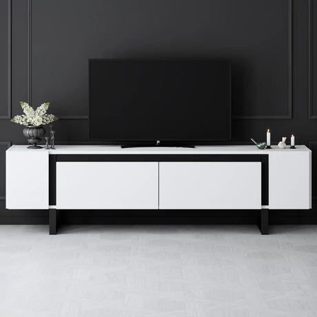 TV szekrény Yildiz - White, Black