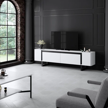 TV szekrény Yildiz - White, Black