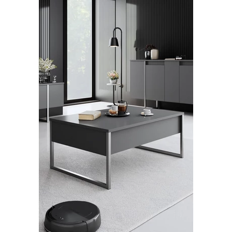 Dohányzóasztal Luxe - Anthracite, Silver