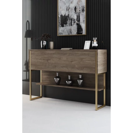 Komód Luxe - Gold, Walnut