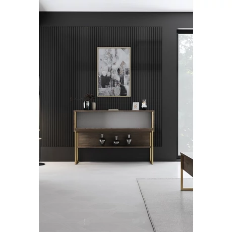 Komód Luxe - Gold, Walnut