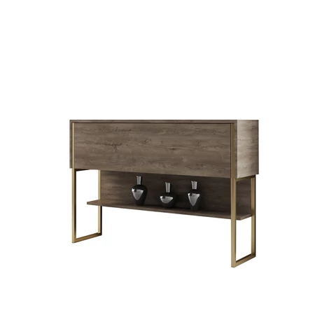 Komód Luxe - Gold, Walnut