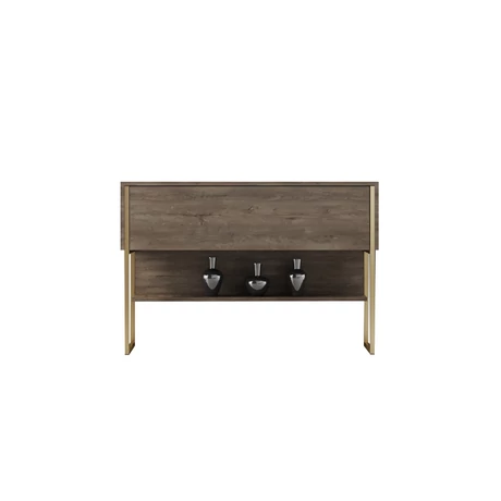 Komód Luxe - Gold, Walnut
