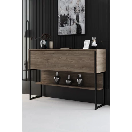 Komód Luxe - Black, Walnut