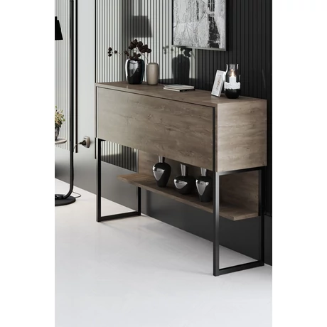 Komód Luxe - Black, Walnut