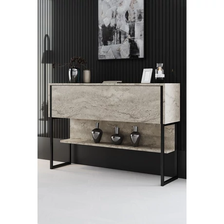 Komód Luxe - Travertine, Black