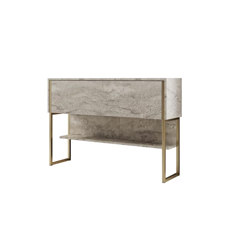 Komód Luxe - Travertine, Gold