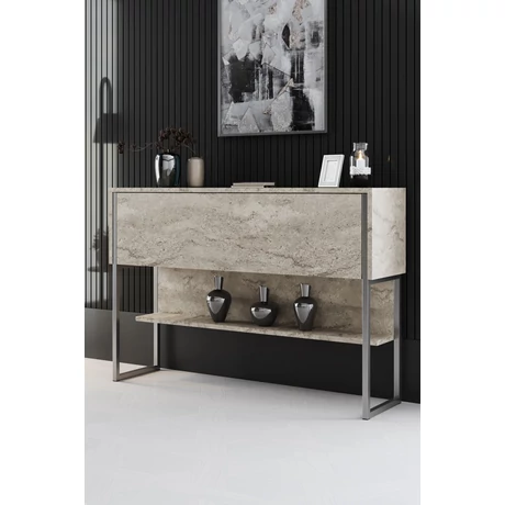 Komód Luxe - Travertine, Silver