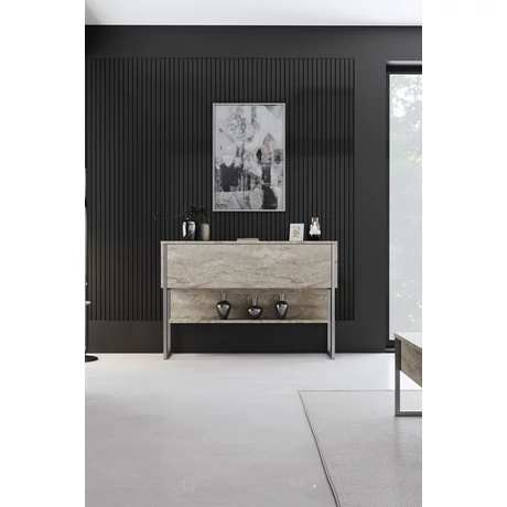 Komód Luxe - Travertine, Silver