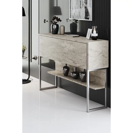 Komód Luxe - Travertine, Silver