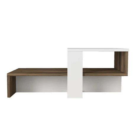Dohányzóasztal Chain - White, Walnut