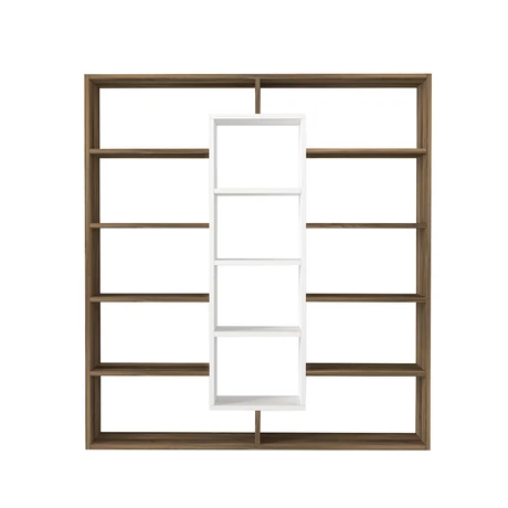 könyvespolc Ample - Walnut, White