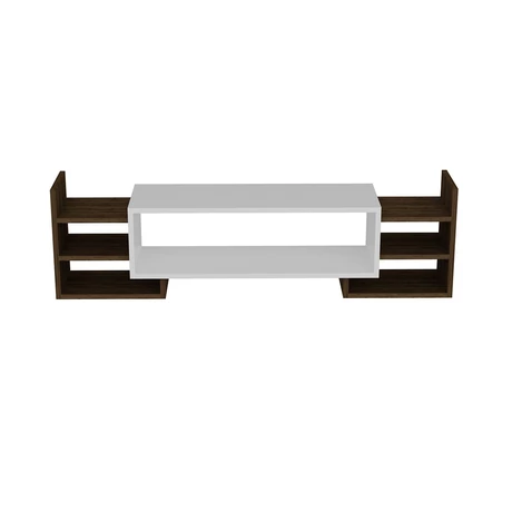 TV szekrény Sema - White, Walnut