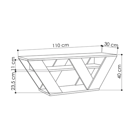 TV szekrény Pipralla - Carrara Marble