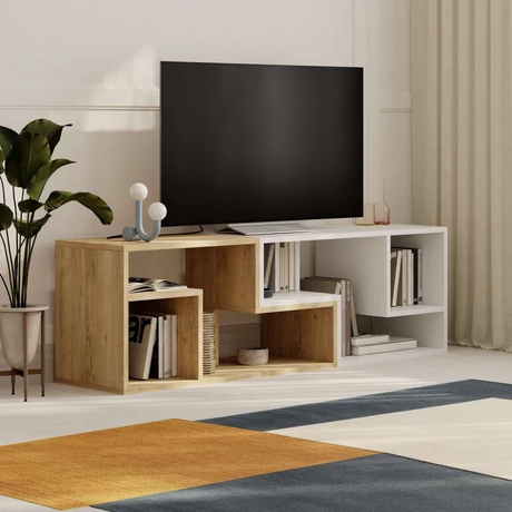 TV szekrény Glis - Sapphire Oak, White