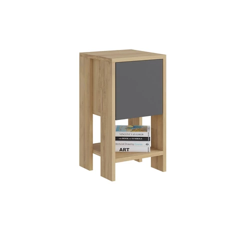 Éjjeliszekrény Ema - Oak, Anthracite