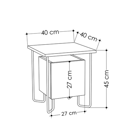 Éjjeliszekrény Acres Nightstand - Dark Coffee