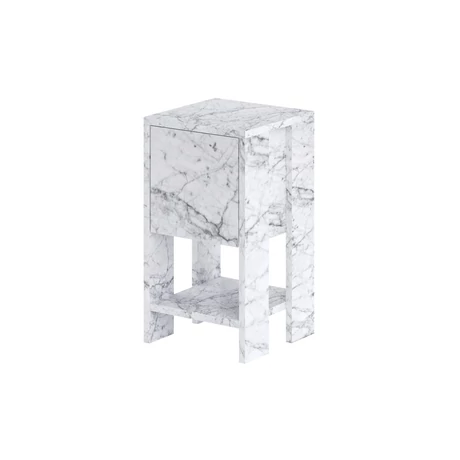 Éjjeliszekrény Ema - Carrara Marble