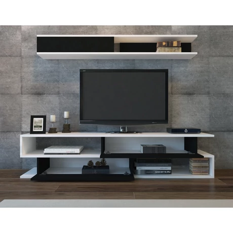 TV szekrény Sims - Black, White