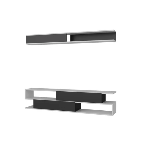 TV szekrény Sims - Black, White