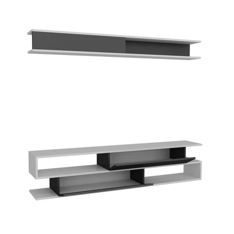 TV szekrény Sims - Black, White