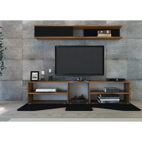 TV szekrény Taç - Walnut, Black