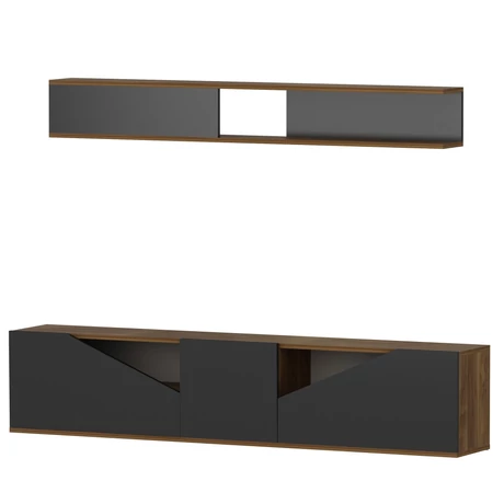 TV szekrény Taç - Walnut, Black