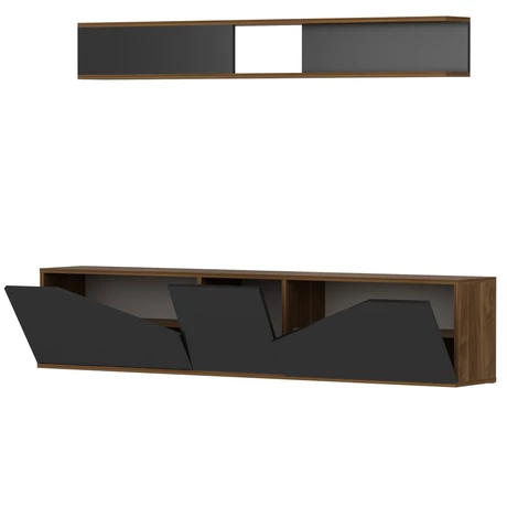 TV szekrény Taç - Walnut, Black