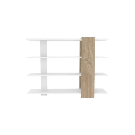 könyvespolc Nur - White, Walnut