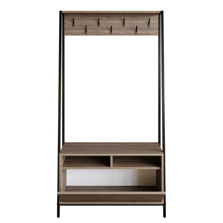 Előszobafal Devin - Walnut, Black