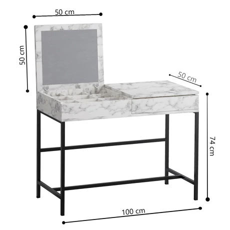 Fésülködő asztal Linda - Carrara Marble
