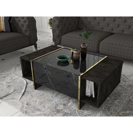 Dohányzóasztal Veyron - Black, Gold