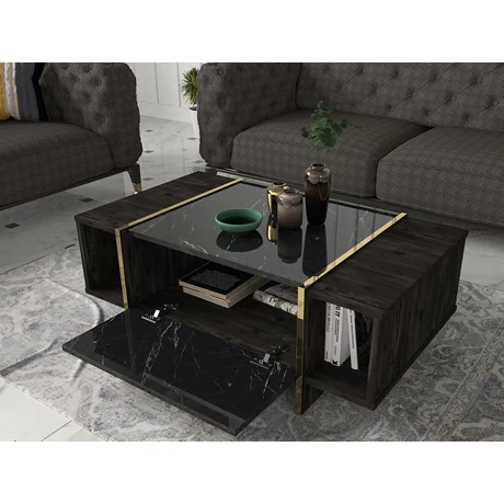 Dohányzóasztal Veyron - Black, Gold