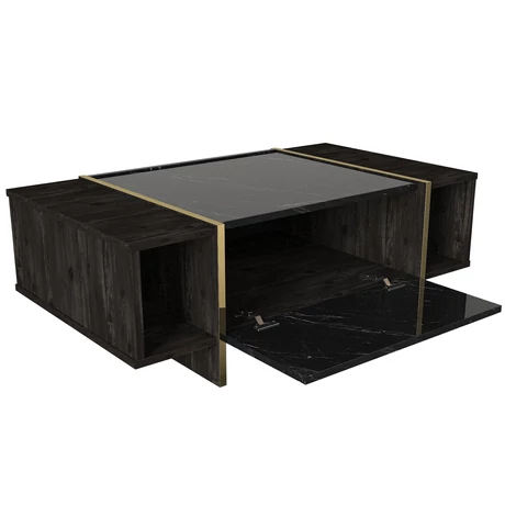 Dohányzóasztal Veyron - Black, Gold
