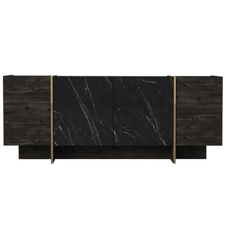 Konzolasztal Veyron - Black, Gold