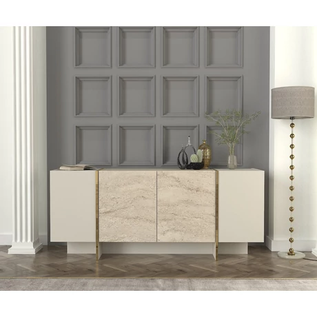 Konzolasztal Veyron - Travertine, Sandstone