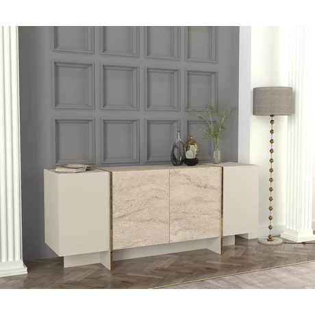 Konzolasztal Veyron - Travertine, Sandstone