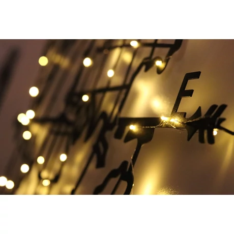 Fém fali dekoráció, World Map Compass Led - Fekete