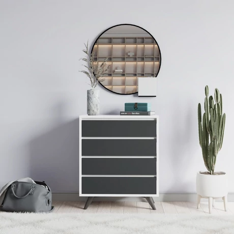 Komód Suvera - White, Anthracite