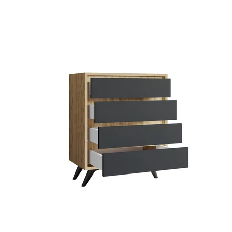 Komód Suvera - Oak, Anthracite
