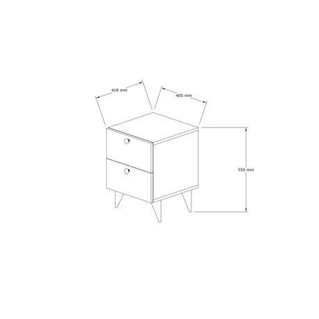 Éjjeliszekrény Kada - Walnut v2