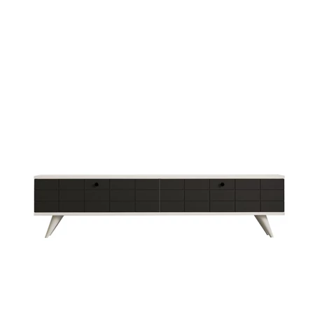 TV szekrény Alberi - Anthracite, White