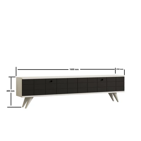 TV szekrény Alberi - Anthracite, White