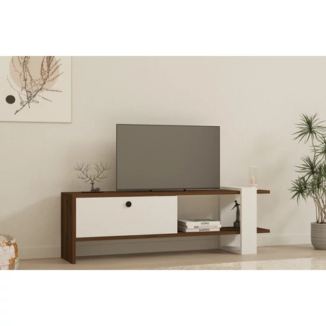 TV szekrény Gaye - Walnut, White